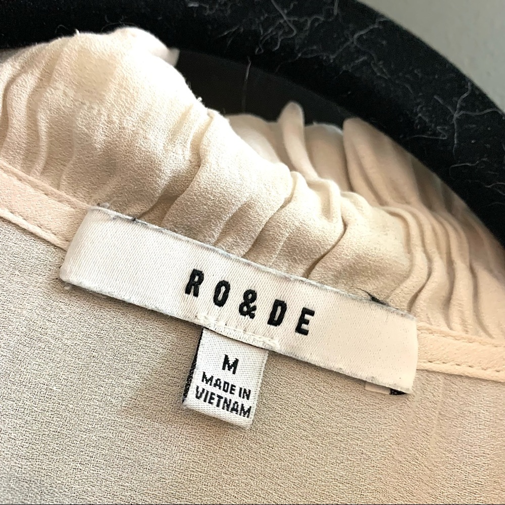 RO & DE cream ruffled blouse - Picture 7 of 7
